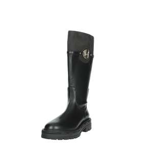 Liu-Jo Women's <b>Knee</b>-<b>High</b> Boots Black Leather With Metal Buckle Detail - Product Image 6