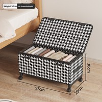 Caixa de Armazenamento Grande para Abaixo da Cama com Rodas, Dobrável, Transparente, à Prova de Poeira, Organizador de Roupas para Casa