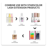 STARSCOLORS Vente en gros Colle à cils colorée à séchage rapide 0,5s, Colle pour extensions de cils, Adhésif pour cils