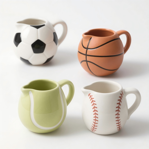 Serre-livres en céramique en forme de ballons de sport (football, basketball, baseball), 1 paire, 5x4x6 pouces, organisateur de bureau mignon - Product Image 3