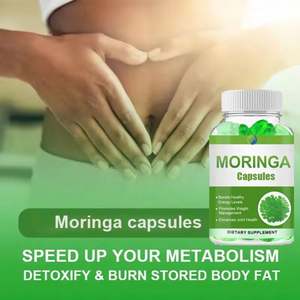 Cápsulas de Hoja de Moringa Pura Ausreson OEM, Suplementos Adelgazantes, Precio al por Mayor de Marca Privada, Cápsulas de Moringa Orgánica - Product Image 2