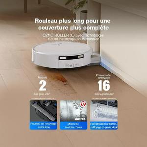 หุ่นยนต์ดูดฝุ่นอัจฉริยะ Ecovacs T90 PRO พร้อมแท่นชาร์จ อุปกรณ์ทำความสะอาดบ้านด้วย AI สำหรับพื้นที่ภายในอาคาร - Product Image 4