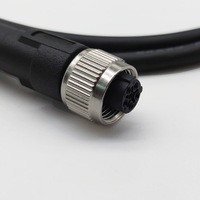 Connecteur M12 étanche IP67, câble femelle 7 broches 24AWG PUR, pigtail capteur mâle pour automatisation extérieure, OEM personnalisé