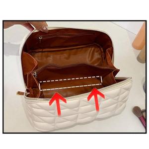 Borsa per il trucco pratico e conveniente per il trucco dell'organizzatore cosmetico di viaggio bianco per il viaggio di lavoro - Product Image 4