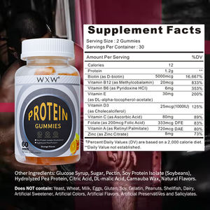 WXW Stock de bonbons protéinés pour l'endurance musculaire Suppléments de biotine pour la construction musculaire pour adultes et enfants Bonbons protéinés - Product Image 2