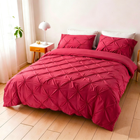 Ensemble de literie de luxe de qualité supérieure, toucher doux, couleur unie inaltérable, style moderne à franges, housse de couette taille Queen