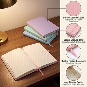 Libreta de Cuero PU Personalizada al por Mayor, A5 con Correa Elástica, Diario, Cuaderno con Logotipo de Marca Impreso - Product Image 3