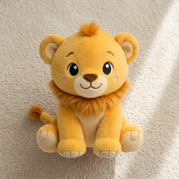 Peluche Lion Personnalisable avec Logo, Ultra Douce en Polyester et Coton PP, Fourniture en Gros pour Marchandises de Marque OEM, Cadeau Promotionnel, Faveur de Fête pour Enfants, Certifié CE