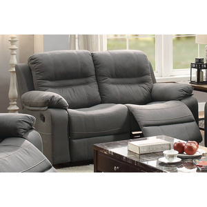 Sofá reclinable de Metal contemporáneo DB, 1 pieza, sofá azul pizarra para sala de estar, muebles reclinables de movimiento de cuero sintético transpirable - Product Image 1