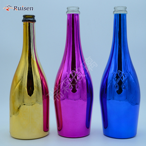 Chai rượu, <span class=keywords><strong>vodka</strong></span>, gin, rượu sâm banh, rượu mạnh bằng thủy tinh mạ vàng 750ml, tùy chỉnh - Product Image 4