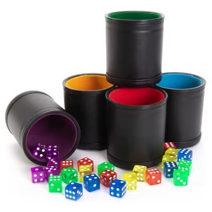 Khuyến mãi PU da xúc xắc cốc chủ Bar KTV phụ kiện với 5 con xúc xắc giải trí <span class=keywords><strong>cup</strong></span> phụ kiện - Product Image 6