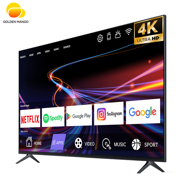 Explosion-proof Tempered Glass 43 50 65 70 75 Inch LED LCD Smart TV Customized TV