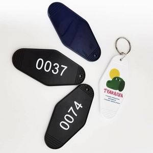Porte-clés en plastique transparent avec paillettes, porte-clés en acrylique pour motel - Product Image 6