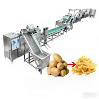 Productielijn voor frites van 304 food-grade roestvrij staal, fritesapparatuur voor de verwerking van verse aardappelen
