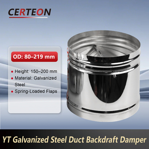 YT-2 clapet galvanisé HVAC conduit rond ressort <span class=keywords><strong>anti</strong></span> refoulement <span class=keywords><strong>air</strong></span> extraction 80-219mm clapet <span class=keywords><strong>anti</strong></span> refoulement - Product Image 2
