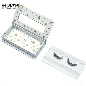 Boîte à cils vide, boîte rigide avec fenêtre transparente, couleur et logo personnalisés, emballage magnétique pour cils, pour le rangement de produits de beauté et de maquillage - Product Image 3