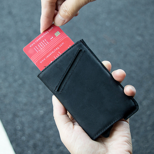 Hot Selling Minimalist Aluminum Metal Pu Leather Card <b>Wallet</b> Minimalist With Pop up Button Slim Minimalist Bifold <b>Wallet</b> <b>Men</b> - Product Image 2