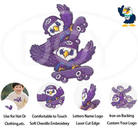 Fabricant de badges en chenille thermocollants écologiques, logo brodé personnalisé pour serviettes, patchs souples à appliquer pour sweats à capuche