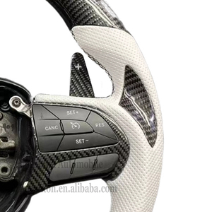 Meilleures ventes Roue en cuir perforé en fibre de carbone pour Dodge Challenger <span class=keywords><strong>Volant</strong></span> de voiture - Product Image 5