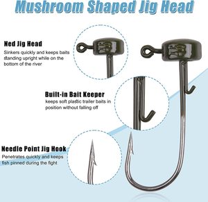 Cabezas de plantilla Finesse Mushroom Shroom <span class=keywords><strong>con</strong></span> alambre de acero - Product Image 6