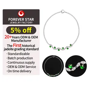 Forever Jewelry Bracelet en jadéite rétro naturel pour femme Bracelets en jade à breloque verte naturelle