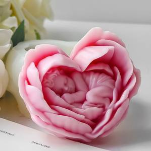J-5204 3D bébé amour fleur Silicone <span class=keywords><strong>moule</strong></span> <span class=keywords><strong>pour</strong></span> la fabrication de bougies bricolage fleur bébé <span class=keywords><strong>ange</strong></span> plâtre ornements savon fait main bougie parfumée - Product Image 5