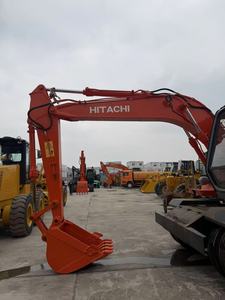 Excavatrice sur roues de 10,6 tonnes, modèle 2016-2022, d'occasion, Hitachi EX100WD, boîte de vitesses, moteur et pompe d'origine du Japon, avec moteur Isuzu - Product Image 6