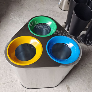 Chất lượng cao 120L inox Thùng rác Heavy Duty tam giác chất thải bin với Cá nhân hoá tùy biến - Product Image 3