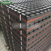 Dalles de caoutchouc EPDM haute densité 15 mm pour sols de gymnastique équestre 50x50 cm, revêtement antidérapant pour terrains de sport, briques de caoutchouc pour aires de jeux et sous-sols