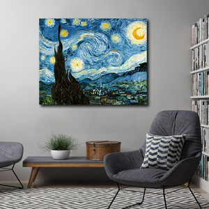 Vente en gros de peinture Van Gogh célèbre peinture abstraite sur toile pour la décoration intérieure - Product Image 5