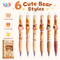 Stylo gel effaçable OEM KAIX à écriture fluide, encre bleue 0,5 mm, 6 styles d'ours, stylo gel thermique effaçable pour les cadeaux de rentrée scolaire