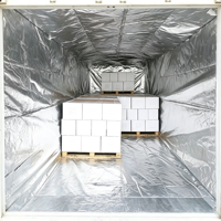 Doublure de conteneur, isolation thermique, feuille d'aluminium réfléchissante, doublure de conteneur d'expédition, imperméable, pour marchandises sensibles à la température
