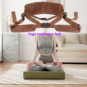 เข็มขัดนั่งสมาธิโยคะ สีกาแฟ อุปกรณ์พยุงหลัง ปรับท่าทาง สำหรับฝึกโยคะ อุปกรณ์ออกกำลังกายสำหรับทุกเพศ - Product Image 2