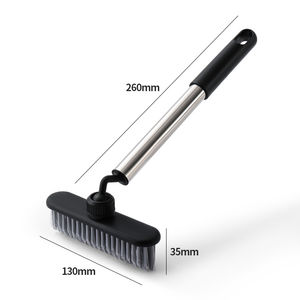 Brosse de nettoyage pour les angles morts, les joints de carrelage, les toilettes, la douche, en microfibre, avec poignée en acier inoxydable rotative à 360 degrés - Product Image 2