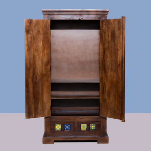 ตู้เสื้อผ้าแบบตั้งพื้นคุณภาพสูง ขยายได้ ผลิตจากไม้ พร้อมมือจับทองเหลือง ดีไซน์หรูหรา เหมาะสำหรับโรงเรียน โรงพยาบาล และห้องนอน - Product Image 4