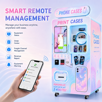 Máquina expendedora de impresión rápida de carcasas de teléfono móvil en tres minutos, máquina de autoservicio para lavanderías y centros de baño
