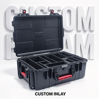 Grande valise rigide en ABS avec roulettes, poignée télescopique, étanche, antichoc, pour outils, avec mousse, OEM