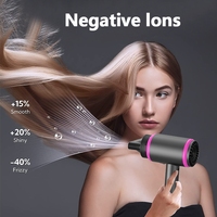 Sèche-cheveux ionique professionnel 1800W pour femmes, réglable, à air chaud, pour usage domestique