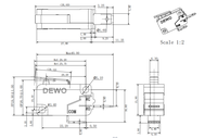 Micro-interrupteur à levier DEWO pour appareils électroménagers 16A 250V 5e4 25t85 pour chauffage électrique