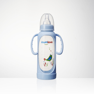 Biberon Mumlove Antigoccia con Manico, Tettarella Isolata Rivestita in Silicone, Bottiglia in Vetro per <span class=keywords><strong>Latte</strong></span> <span class=keywords><strong>Neonati</strong></span> - Product Image 3