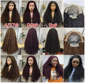 Perruques bouclées Pixie Letsfly 300% 13x4 Lace Frontal pré-épilées, cheveux vierges brésiliens de qualité moyenne # 99J 4/27 #   Coloré de 14 pouces à 30 pouces - Product Image 4