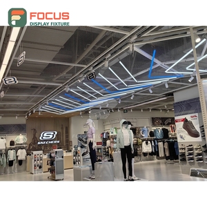 Customized Retail Outlet Brushed Stainless Steel Glass Showcase Installation Service Franchise Clothing Store - Product Image 2