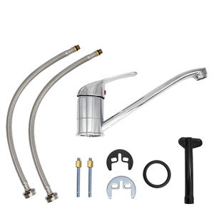 <span class=keywords><strong>Mitigeur</strong></span> d'évier de cuisine Robinet monobloc à levier unique Corps en laiton massif avec finition chromée <span class=keywords><strong>Bec</strong></span> pivotant à 360 ° pour la cuisine à domicile - Product Image 5