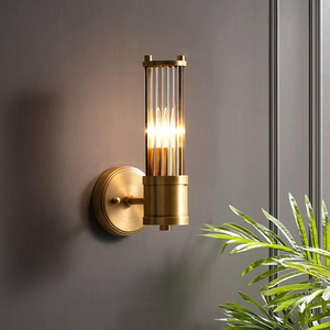 Indoor Luxury Decorative Hotel Copper Golden Classic up and Down Bathroom <b>Wall</b> Lamp Bedroom Bedside <b>Sconce</b> <b>Wall</b> <b>Light</b> Fixture - Product Image 1
