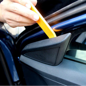 Outils de démontage de <span class=keywords><strong>voiture</strong></span>, CD audio, démontage du panneau de porte intérieur, modification, levier, installation, <span class=keywords><strong>réparation</strong></span>, ensemble de 4 pièces, plastique ABS jaune - Product Image 1