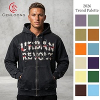 Vêtements de créateur Cenloong, sweat à capuche pour homme personnalisé, coton lourd 100% délavé, strass, unisexe
