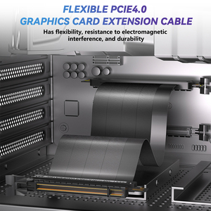 Cao che chắn tài sản PCIe 4.0 X16 Riser cáp 180 độ hiệu quả Card đồ họa GPU cho máy tính để bàn <span class=keywords><strong>PCI</strong></span> Express 4.0 riser thẻ - Product Image 6