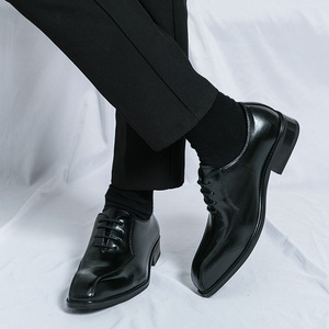 Factory Wholesale Genuine Leather Lace up Formal Business Office Work Dress <b>Shoes</b> for Men - Product Image 3