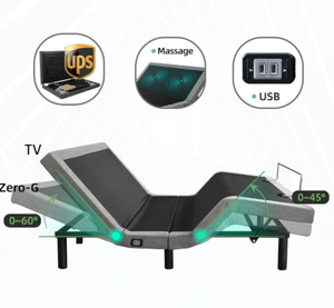 Cama eléctrica plegable con doble puerto USB, Base de cama ajustable con doble puerto USB y servicio posventa, tapizada con movimiento Queen, almacén de EE. UU. - Product Image 5