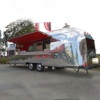 Entièrement équipé pour Airstreamtype Food Truck Bbq en fibre de verre et aluminium Hot Dog Fast Food Ice Cream Chips Snack Food Trailer